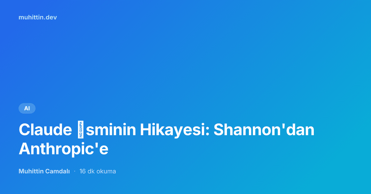 Claude İsminin Hikayesi: Shannon'dan Anthropic'e