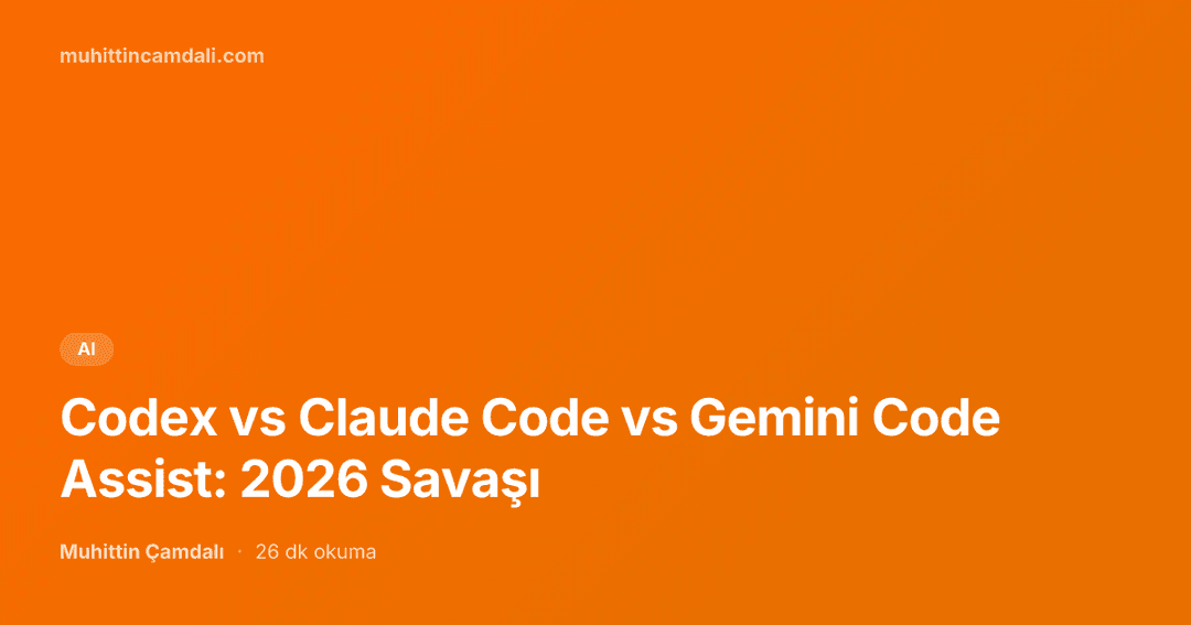 Codex vs Claude Code vs Gemini Code Assist: 2026 Savaşı