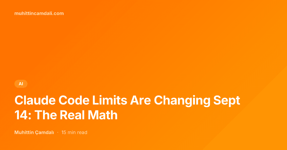 Claude Code Limits Are Changing Sept 14: The Real Math