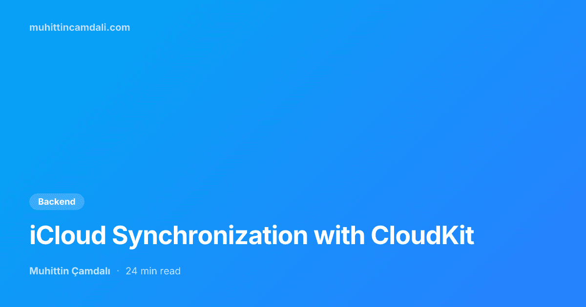 iCloud Synchronization with CloudKit