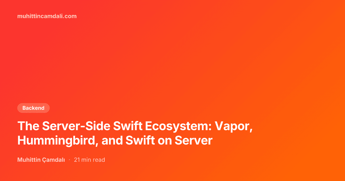 The Server-Side Swift Ecosystem: Vapor, Hummingbird, and Swift on Server