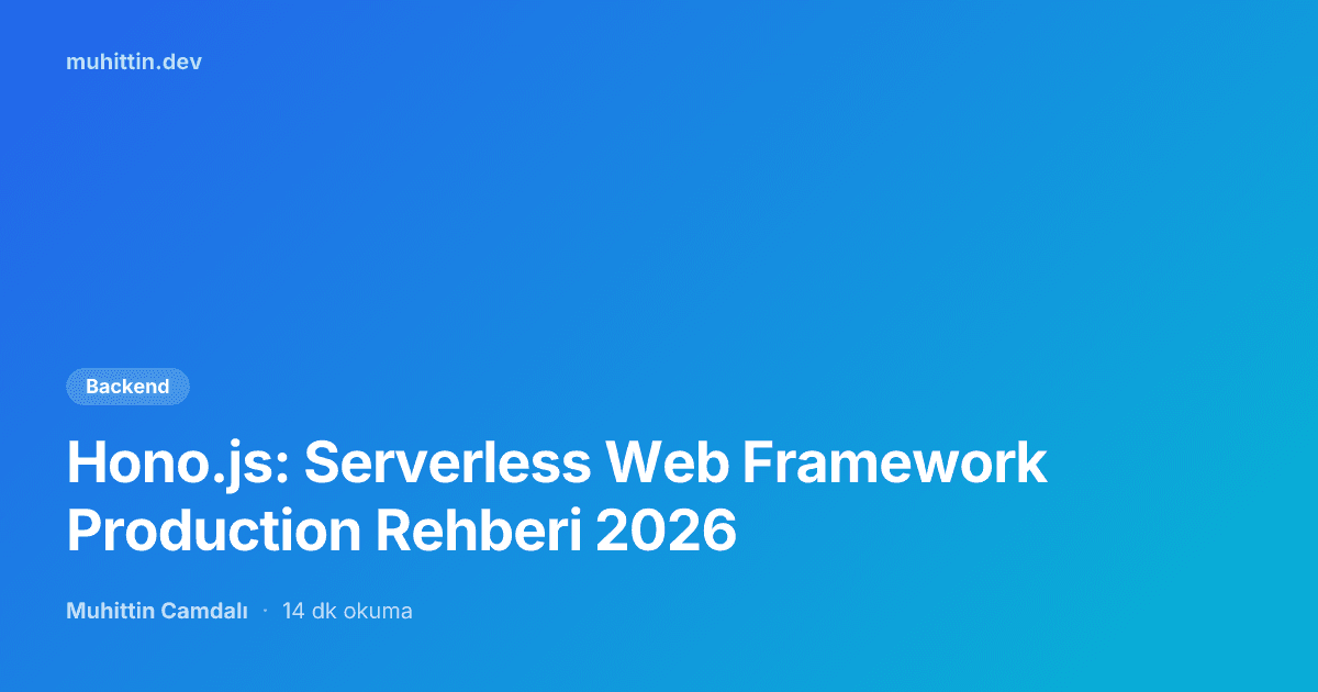 Hono.js: Serverless Web Framework Production Rehberi 2026