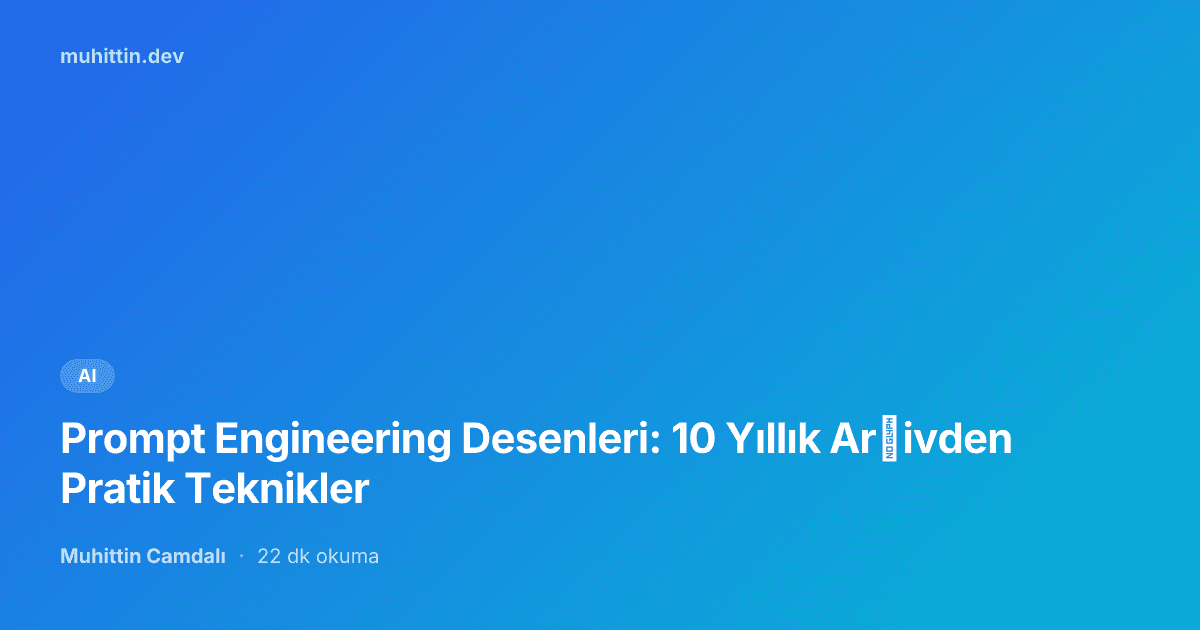 Prompt Engineering Desenleri: 10 Yıllık Arşivden Pratik Teknikler
