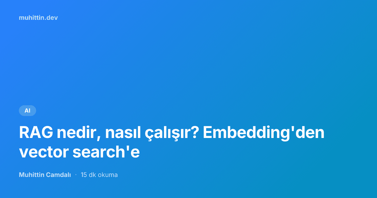 What is RAG and how it works: embedding to vector search