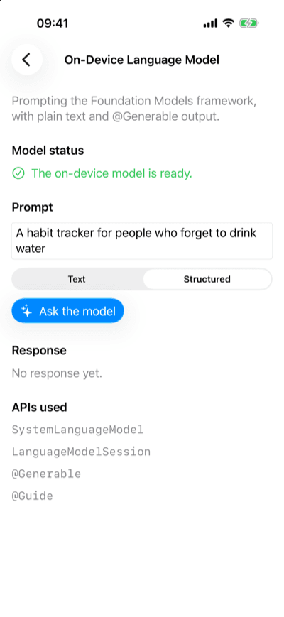 On-Device-Foundation-Models-Demo