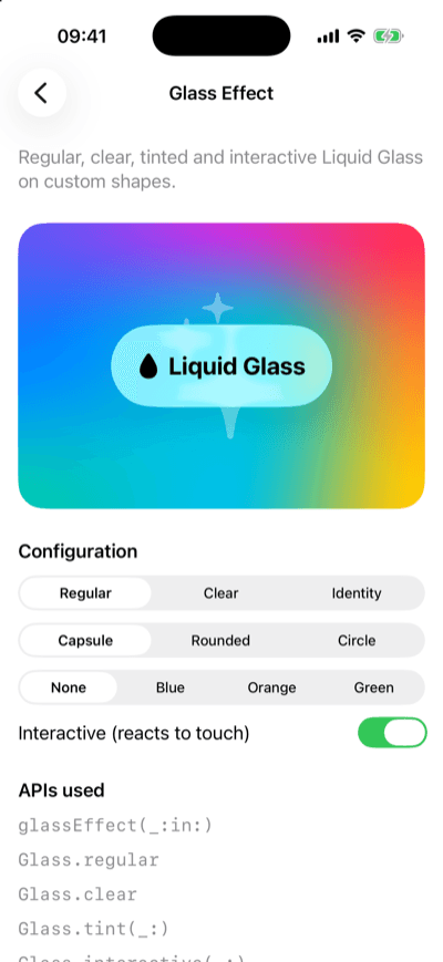 Liquid-Glass-Effekt-Demo