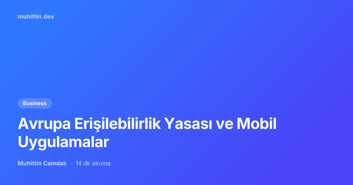 European Accessibility Act and Mobile Apps