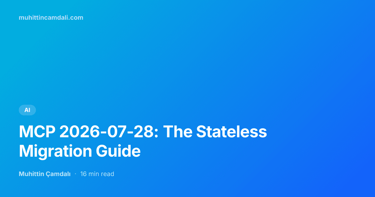 MCP 2026-07-28: The Stateless Migration Guide