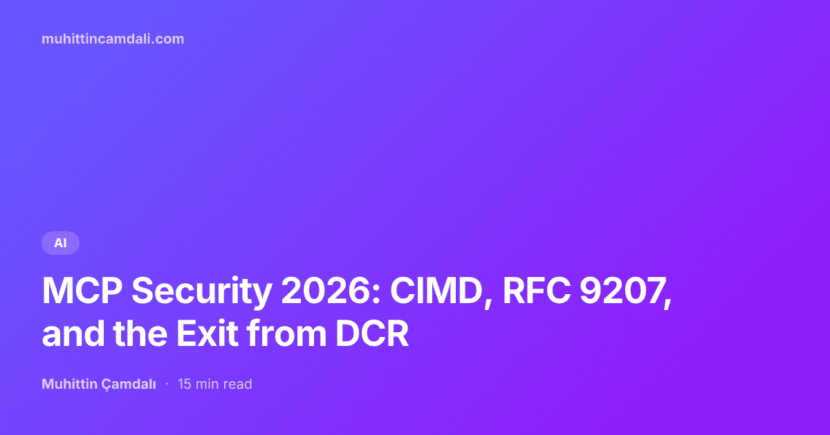MCP Security 2026: CIMD, RFC 9207, and the Exit from DCR