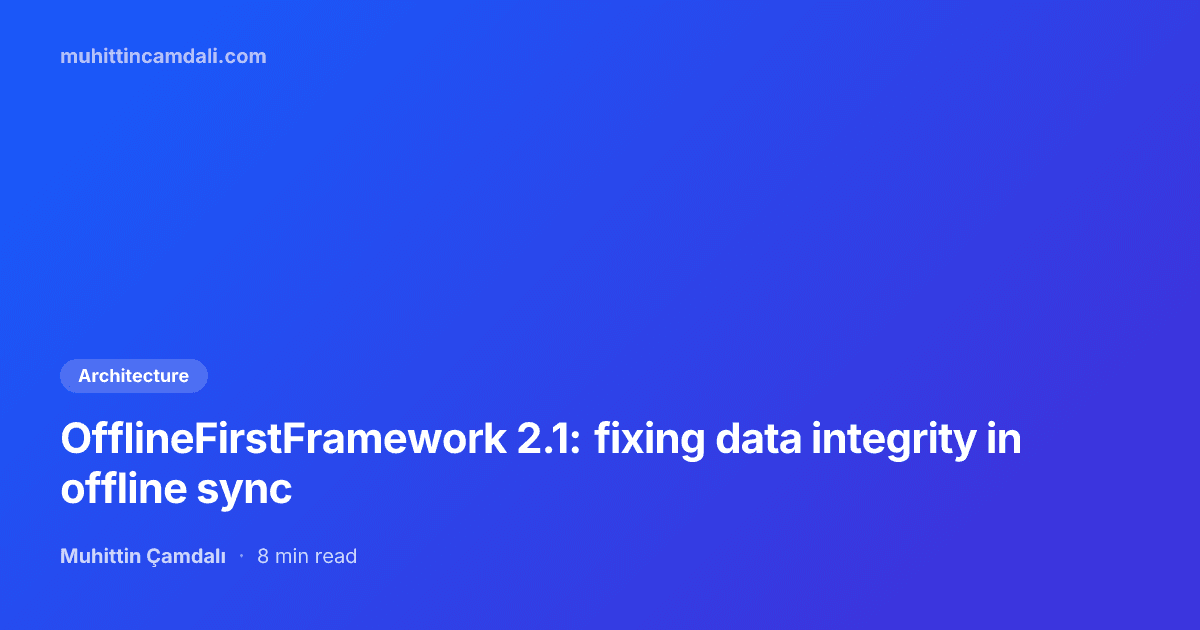 OfflineFirstFramework 2.1: fixing data integrity in offline sync