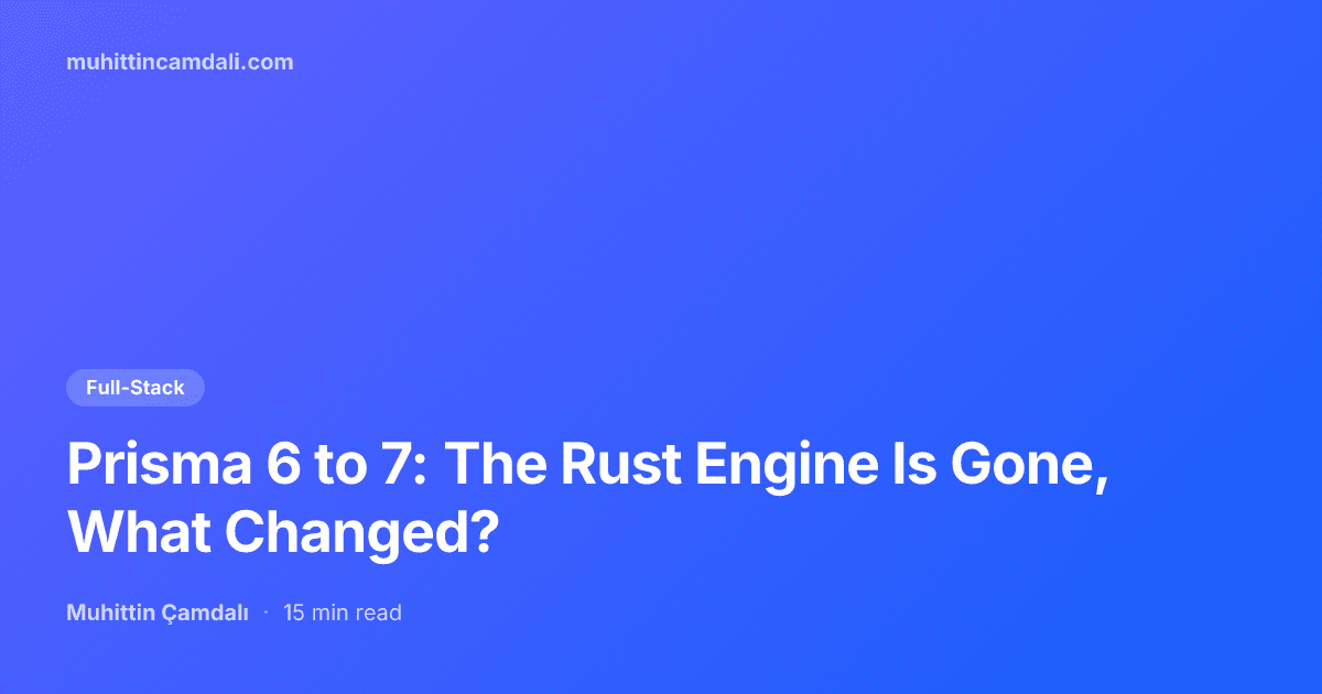 Prisma 6 to 7: The Rust Engine Is Gone, What Changed?