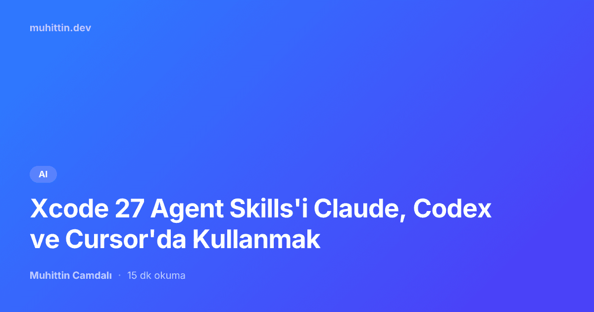Using Xcode 27 Agent Skills in Claude, Codex, and Cursor