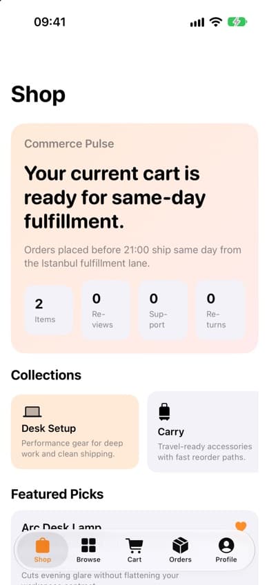 E-Commerce-Template, Shop-Tab, helles Erscheinungsbild