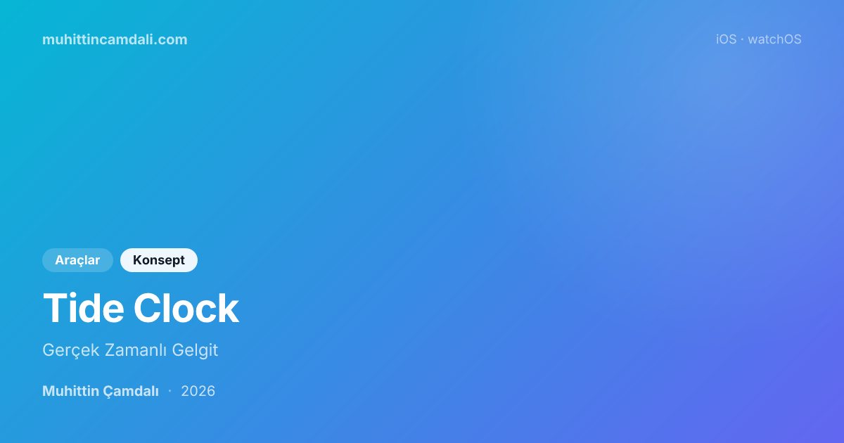 Tide Clock — Gerçek Zamanlı Gelgit | Muhittin Çamdalı